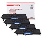  NOPAN-INK - Toners x4 - TN2120 TN 2120 (Noir) - Compatible pour Brother HL-2140 2150 2150N 2170 2170W, DCP-7030 7040 7045N, MFC-7320 7340 7345N 7345DN 7440N 7450 7840W; Ricoh Aficio SP 1200 1210 seri