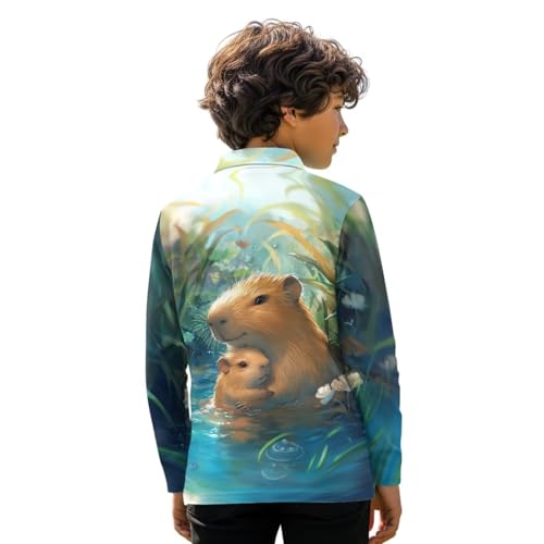 Shirts for Boys Long Sleeve Shirt Graphic Novelty Tops Kids 3-16 Years Old Activewear2