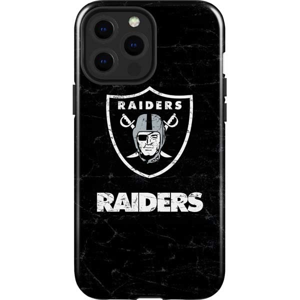 Skinit Impact Phone Case Compatible with iPhone 13 Pro Max - Officially Licensed NFL Las Vegas Raiders Distressed Design