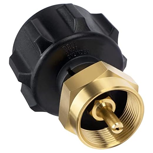 SHINESTAR Propane Refill Adapter, LP Gas 1 LB Cylinder Tank Coupler, Universal for QCC1/Type1 Propane Tank and 1 Pound Tank Throwaway Disposable Bottle-Solid Brass