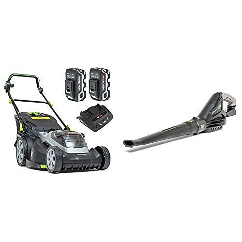 Murray 2x18V (36V) Tondeuse à gazon Lithium-Ion 44 cm de largeur de coupe IQ18WM44, garantie 5 ans + Souffleur 18V Lithium-Ion Machine seule IQ18LB, Vitesse...