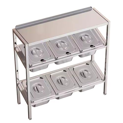 Gaommini Estante de Armario de Cocina, Organizador de Especias con Estante para ollas de Acero Inoxidable, Soporte de despensa para Almacenamiento de Botellas de Especias y Hierbas