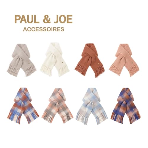 PAUL&JOE ACCESSOIRES(ポールアンドジョー アクセソワ) ボリュームマフラー ウール混 無地 チェック 52168 52169 の商品画像 8