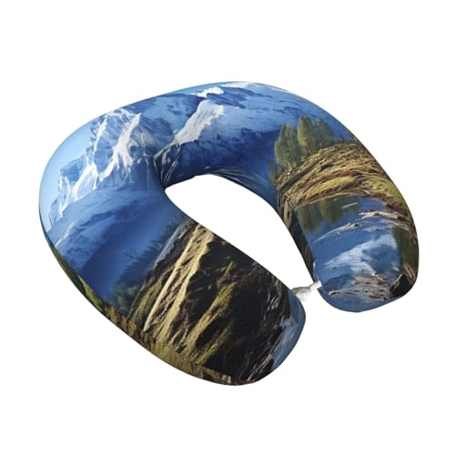 Almohada de espuma viscoelástica para viaje U miniatura 7