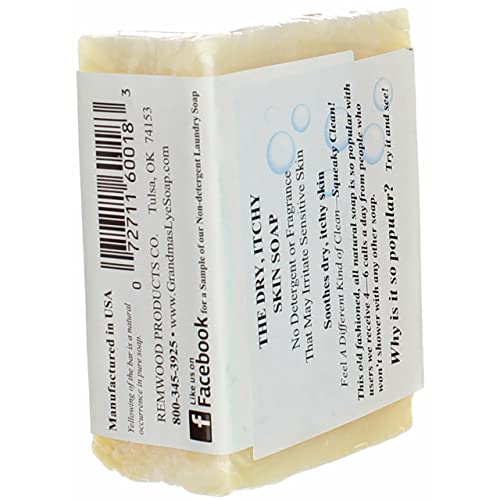 Grandma's Pure Lye Soap Bar - 6.0 Oz Unscented Face & Body Wash Cleans With No Detergens, Dyes & Fragrances - 60018, Pack-Of-6 #TOP4