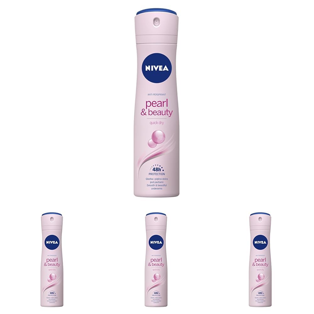NIVEA Pearl & Beauty Spray Antitraspirante per donne, 150 ml (Confezione da 4)