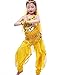 Astage Girls Oriental Belly Dance Sets All accessories Yellow L(Fits 9-11 Years)