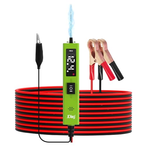 JDIAG Test Light Automotive Circuit Tester with Polarity Indicate Light, 0-80 V DC Voltage Tester Component Activation Short Circuit Finder, Car Fuse Tester PB10