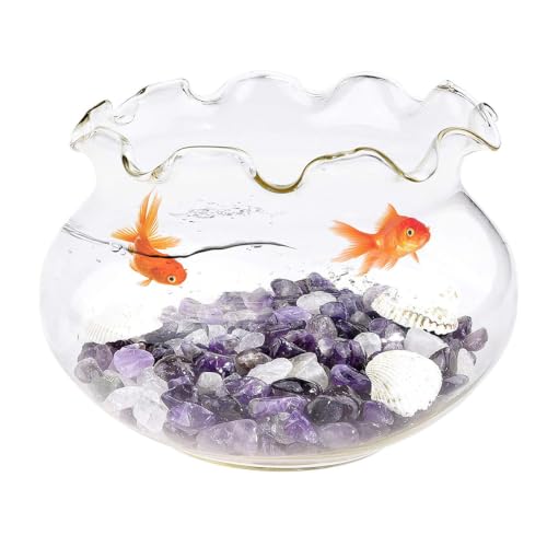 Image of WAYBER 2 Lbs /920g Natural Purple Amethyst Quartz Crystal Stones Irregular Decorative Pebble Rock Sand for Aquarium /Fish Turtle Tank /Vase Fillers /Air Plants /Succulent Plants Decor (Fill 2 Cups)