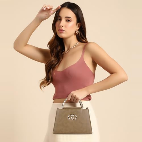 Image of Lady Quinton Stylish Sling Bag | Handbags For Women (Khaki1)