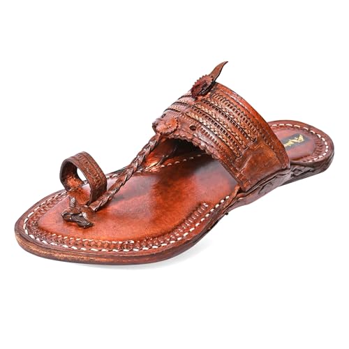 Image of Kolhapuri Chappal for Men|Kolhapuri Slippers for Men|Kolhapuri Shoes for Men|Leather Slippers for Men|Wedding Slippers for Men-A1