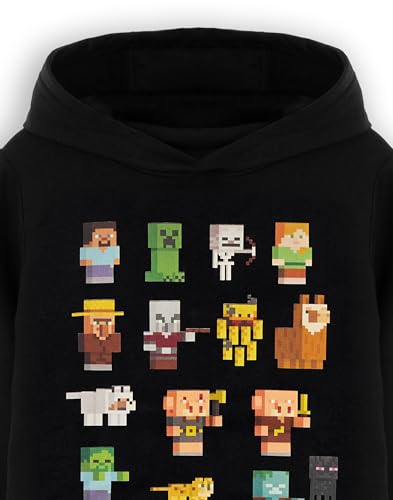 Cadeau de marchandise gamer idée pull sweat à capuche Minecraft noir ado - 5