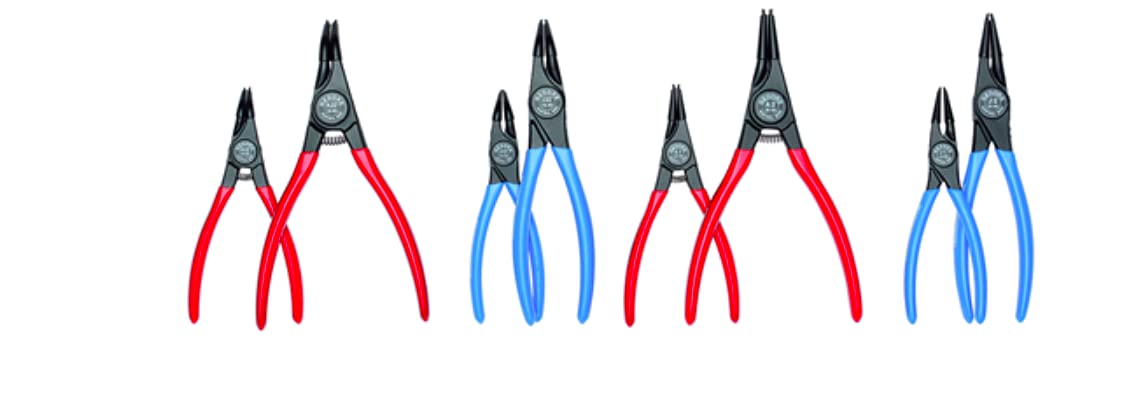Gedore Red, Blue, Black S 8028 Set Of Circlip Pliers, 8 Pcs