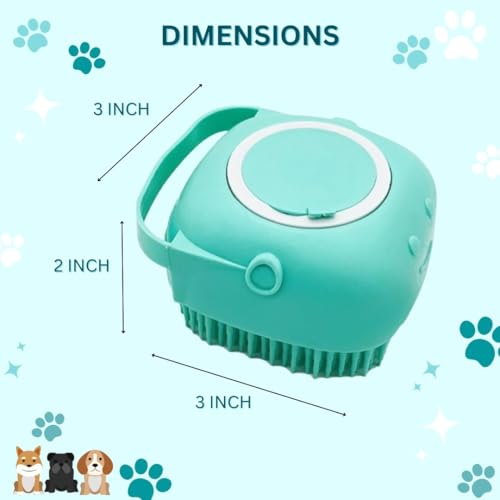 Image of BOFOS Dog Brush, Dog Bath Brush for Grooming & Bathing, Dog Washing Brush for Dogs & Cats |Dog Cat Bath Brush| Massage Brush Soft Silicone Rubber- Any Color - Pack of 1