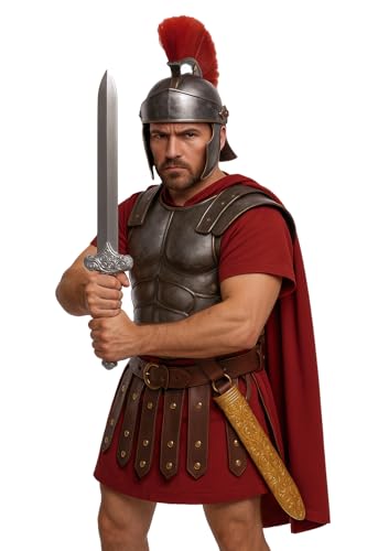 FIESTAS GUIRCA | Espada Romana de Juguete con Funda (50 cm) - Accesorio de Disfraz para Fiestas de Carnaval y Halloween - Ideal para Gladiadores y Guerreros - Juguete Seguro para Niños y Adultos - Oro