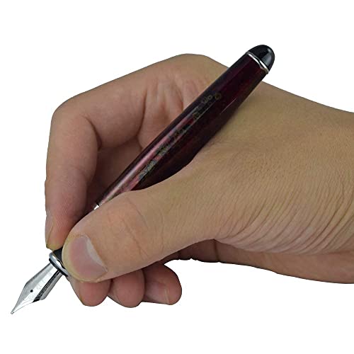 Image of Jinhao Fountain Pen Silver Trim Medium Nib X750 (Lava Red)
