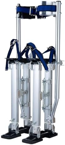 Adjustable Aluminum Alloy Drywall Stilts for Professionals, 15-23 inches, Lightweight Construction, Perfect for Painting, Plastering & Renovation, Black Color