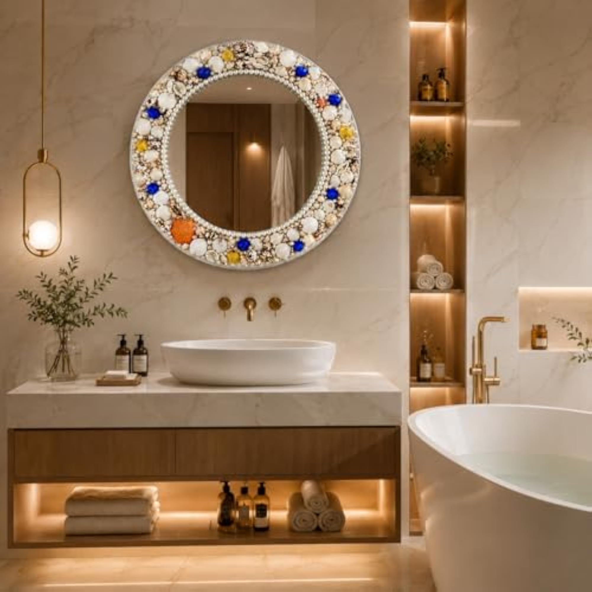 Handmade Sea Shell Wall Mirror