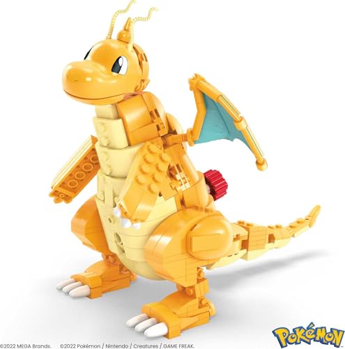 MEGA Pokémon Building Toys Set Dragonite with 387 Pieces, Articulated and Poseable with Motion, 7 Inches Tall, for Kids by Mega Bloks - Image 5