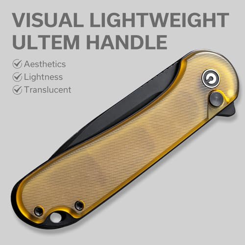 Image of CIVIVI Elementum II Pocket Knife, Utility Knife with 2.96 inch Nitro-V Blade Ultem Handle for Camping Fishing Hunting C18062P-8
