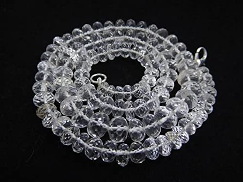 Quartz cristal naturel perles rondelles facettées 5-8 mm de qualité gemme LKBEADS 18 pouces