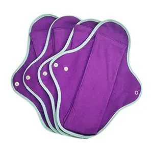 Rebelle Foldable Pack of 5 Reusable Sanitary pad (Dark, XL - 340mm)