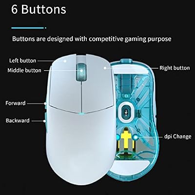 Lamzu Atlantis 55g Wireless Superlight Gaming Mouse (Polar White)