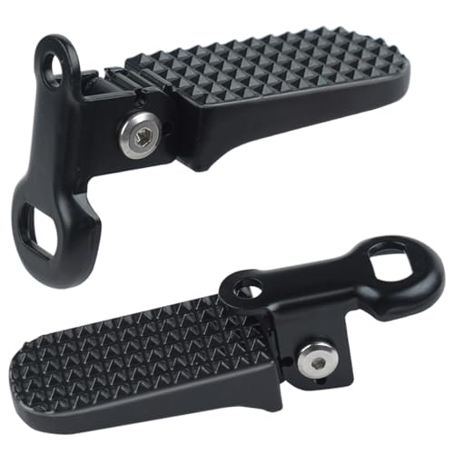 1 Pair Bike Rear Pedals Aluminium Alloy Bike Pegs Mini Folding Bicycle Foot Pegs Rear Seat Footrest Pedals for Mountain Bike E-Bike