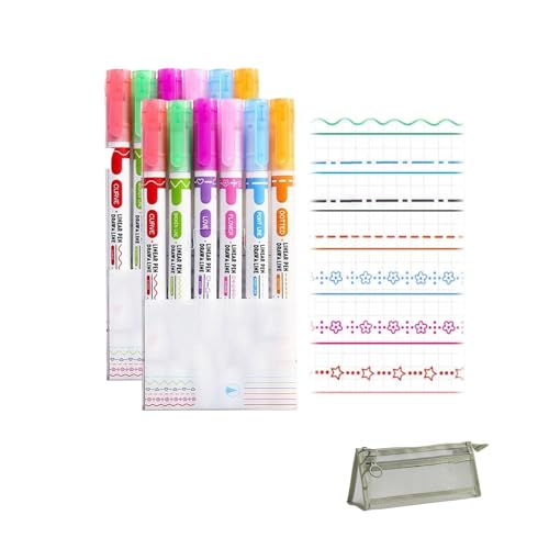 Stylo à bordure magique à double pointe pour tracer des motifs créatifs uniques