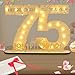Seutgjie Deko 75 Geburtstag Frau Mann, 1951-2026 Geldgeschenke Geburtstag 75 Originelle Holz Schild Gästebuch mit LED Lichterkette für Männer Frauen Jubiläum Tischdeko