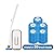 SOPAMI Disposable Toilet Brush System with Holder & 30 Refill Heads, Toilet Wand Kit for Easy and Hygienic Cleaning, No-Mess Toilet Bowl Cleaner with Storage Caddy, Wall Mounted for Bathroom, RV, Tub