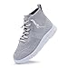 BMCiTYBM Toddler High Top Shoes Boys Girls Baby First Walking Running Barefoot Sneakers Infant Slip On Sock Shoes Grey Size 8 Toddler