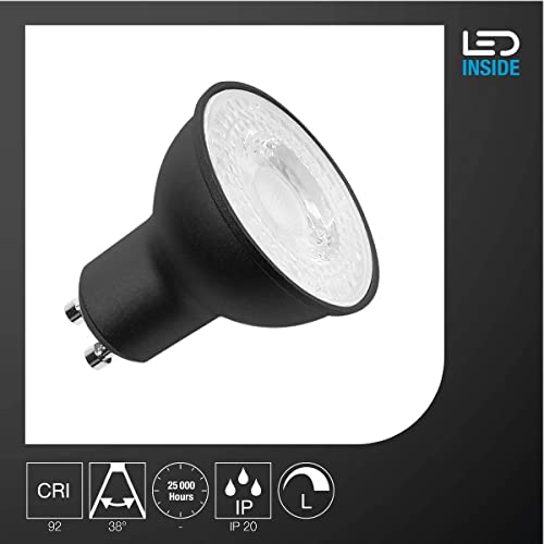 SLV LED lamp LED Bulb QPAR51 / Bulb, lamp, LED / GU10 2700K 6W 450lm Black dimmable 38 Degrees - Image 3