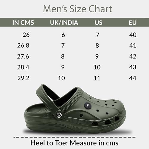Image of BRUTON Unisex EVA Sandals | Lightweight Clogs with Adjustable Back Strap | Breathable Anti-Slip Casual Sandals for Walking, Beach, Travel & Daily Wear