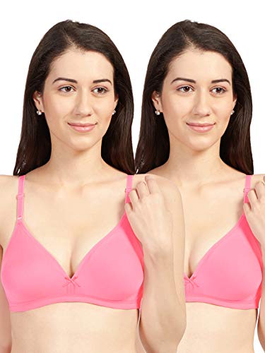 Image of SONARI Omania Womens Non-Padded Cotton Polyester Bras - Solid, Non-Wired, Medium Coverage, Hand Washable (Pack of 2)