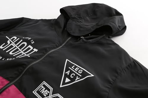 Image of perdontoo Mens Casual Windbreakers Lightweight Drawstring Hooded Jackets