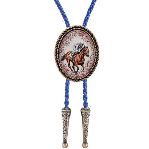 Image of Jeilwiy Bolo Tie for Men Western Cowboy Gothic Bolo Tie Necklace Halloween | Glow in Dark Bolo Tie for Men Women, 3D Halloween Bolo Tie, Gothic Western Ties, String Ties for Men Rodeo Leather Necktie