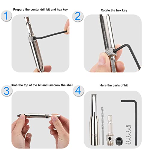 QLOUNI Punte Autocentrante 17PZ Set Punte Trapano