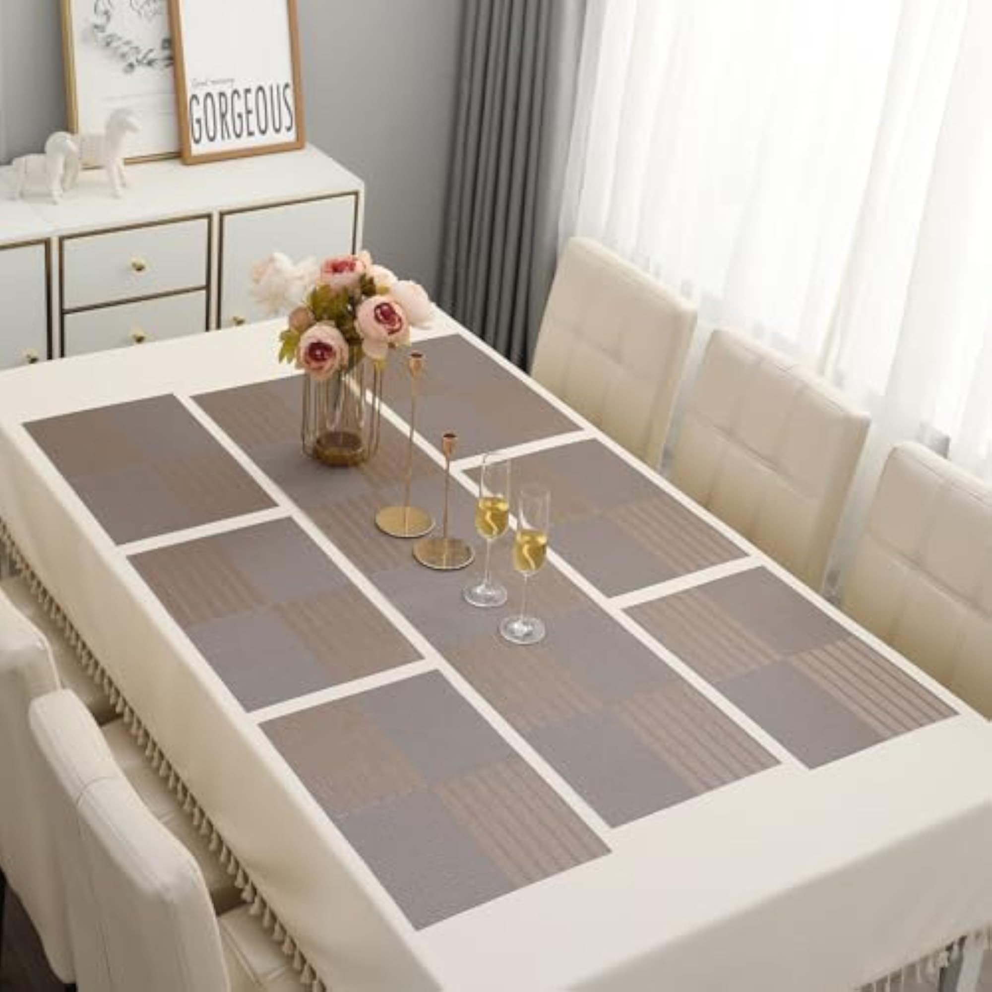 Heat-Resistant PVC Woven Placemat Set