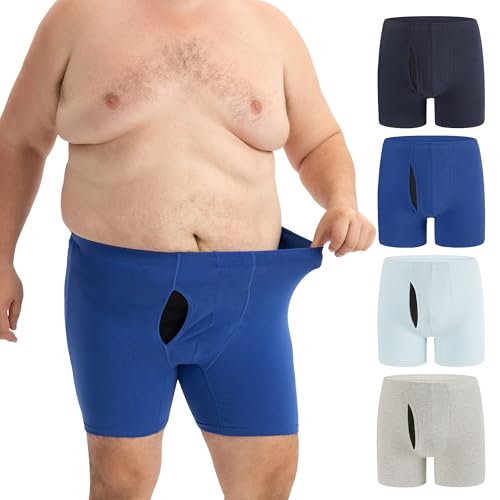 INNERSY Men's Big and Tall Boxer Briefs Plus Size Underwear XL-5XL Moisture Wicking Boxers...