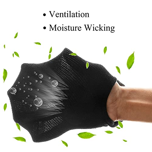 Mottee&Zconia No Show Ankle Low Cut Socks for Mens Basic Black Mesh Top Non slide Cotton Socks 6pack size8-112