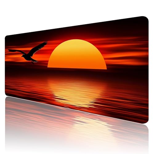 Tapis de souris paysage grand format antidérapant et imperméable pour setup PC gamer D2