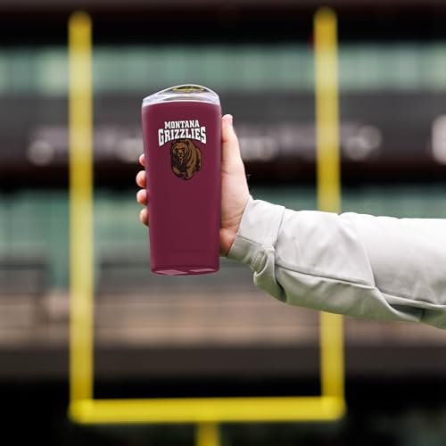 Image of Logo Brands NCAA 20 oz Powder Coat Stainless Tumbler -Double-Wall Insulated Everday Tumbler for Hot or Cold Drinks, High Lip Lid, Team Color