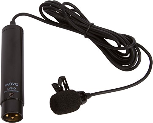 Movo LV8-D XLR Lavlier Omnidirektionales Mikrofon in Broadcasting Qualität mit 12mm Microkapsel, Reversclip, Box und… – Bild 5