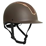 Imperial Riding Reithelm Reitkappe IRHOlania Glitzerstreifen (M-L, Brown matt-Rose)