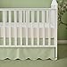Brandream Scallop Edge Cotton Crib Skirt Toddler Bedskirt Baby Nursery Crib Bed Skirt Gender Neutral Solid Color Light Green Farmhouse Chic Boho Bohemian Skirt