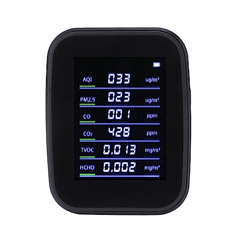 Indoor Air Quality Monitor, Air Quality Monitor, 1 Multifunctional CO2 Detector Temp Humidity Monitor Accurate Tester Air, Indoor Air Quality Meters