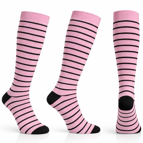 Image of Diamond Star 6 Pairs Compression Socks for Men & Women, Knee High Socks