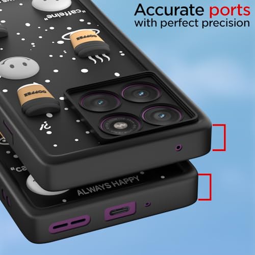 Image of Pikkme Back Cover for Motorola Moto Edge 60 Pro 5G | Cute Fun Cartoon 3D Bear Silicone Full Body Protection Bumper Case (Black)