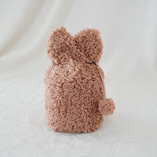 骨壷 骨壺 カバー 骨壷カバー 骨壺カバー 骨 覆い袋 骨袋 袋 3.5寸 人間 赤ちゃん ペット 犬 猫 かわいい おしゃれ 手作り 分骨 手元供養 耳型ふわもこ キャメル 0101C35